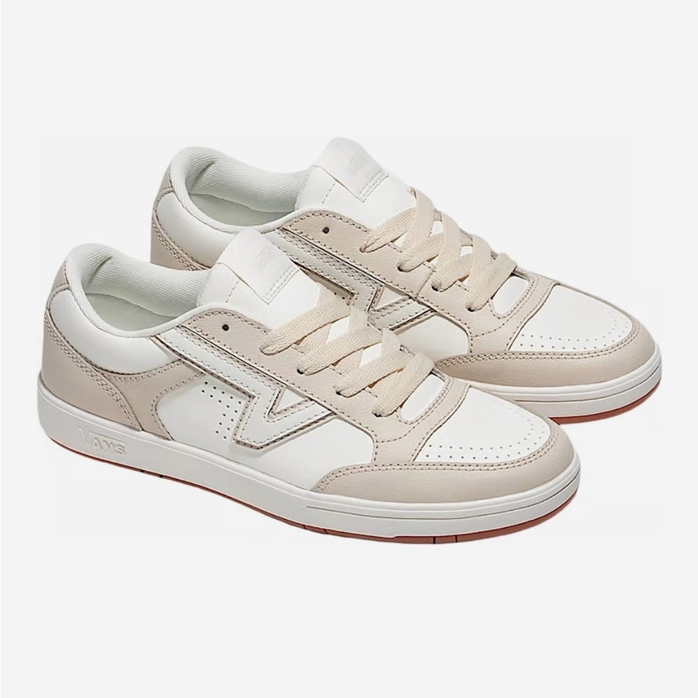 White and Beige Vans Sneakers